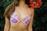 Coral Baja Bikini Top