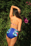 Navy Floral High Waisted Bottom