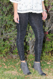Black Acid Wash Leggings