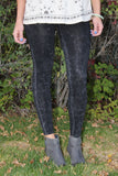 Black Acid Wash Leggings